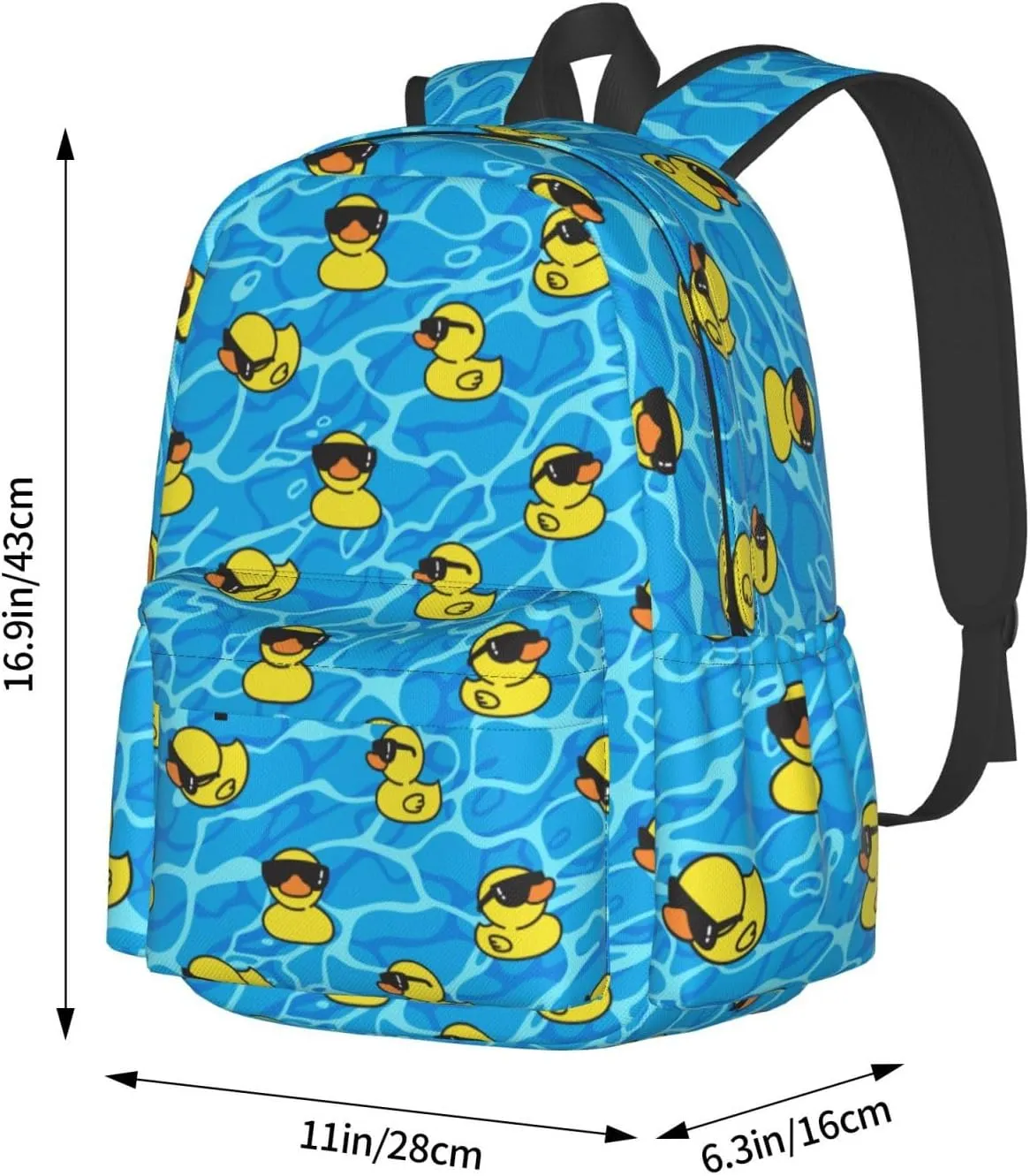 DEKIFNHG Yellow Duck Backpack Casual Sports Bookbag School Laptop Backpack for Students Boys Girls
