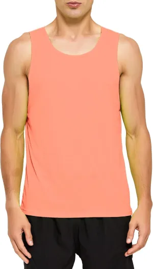 DEMOZU Men's Neon Running Tank Top Workout Gym Athletic Swim Marathon Tank Top