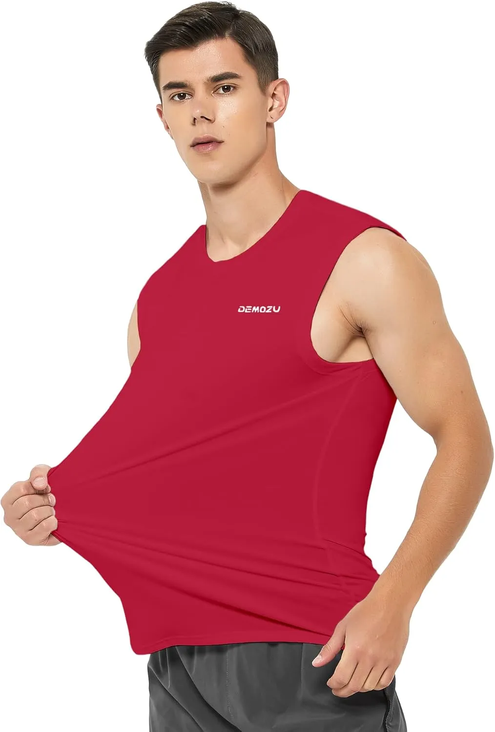 DEMOZU Men's Sleeveless Workout Swim Shirt Running Gym Athletic Muscle Tank Top Big and Tall