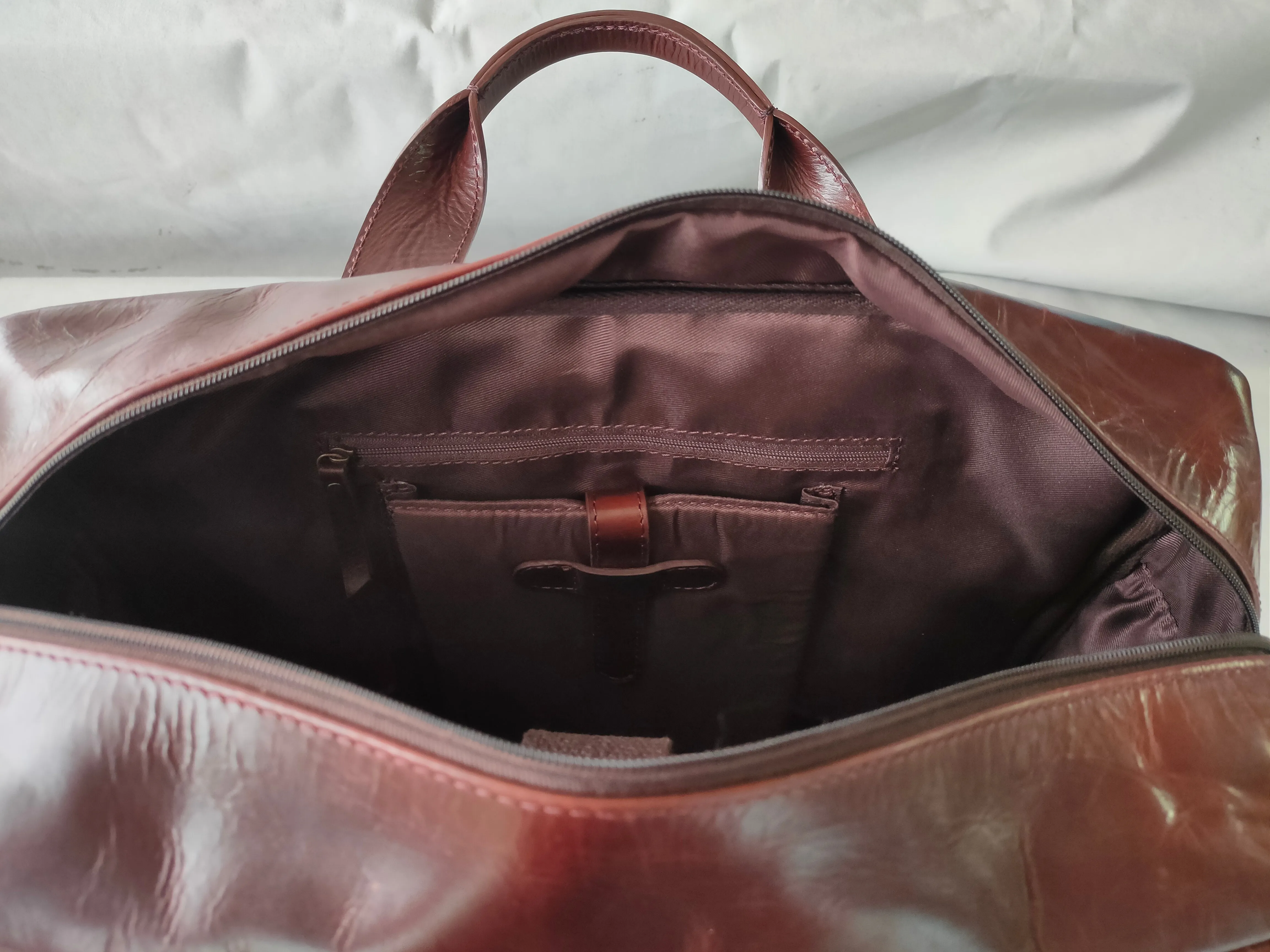 Denver laptop bag burnish dark cognac
