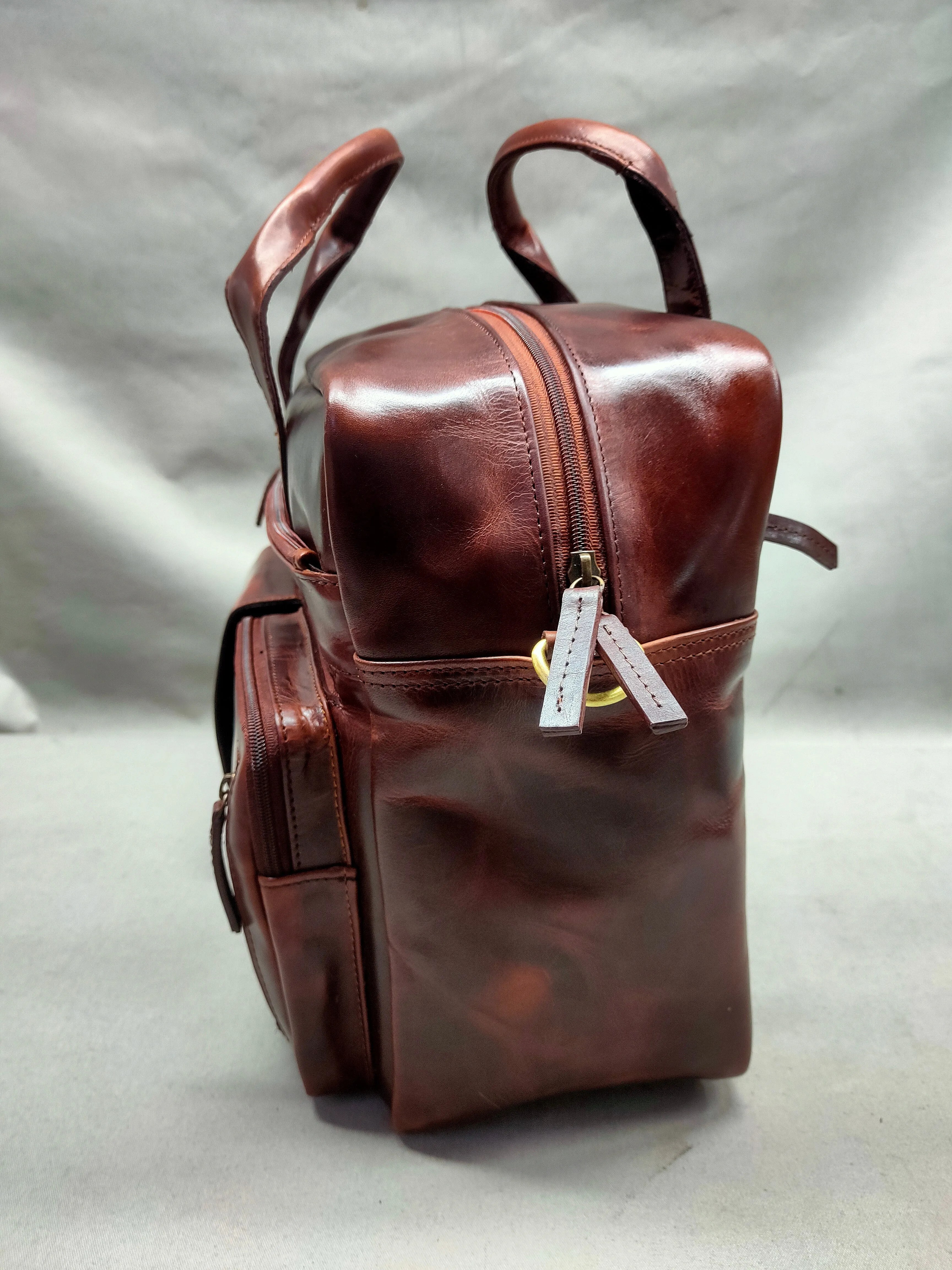 Denver laptop bag burnish dark cognac