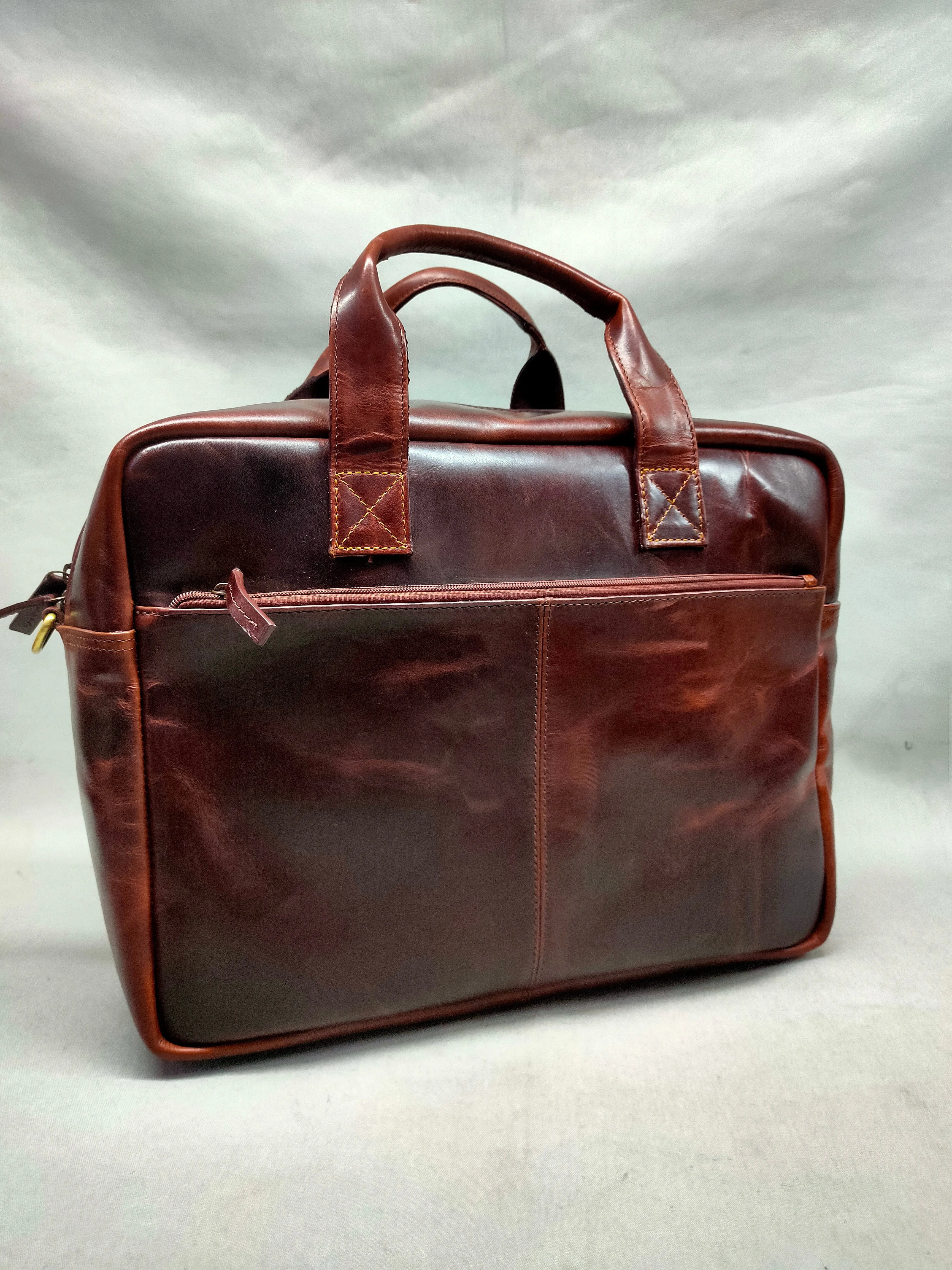 Denver laptop bag burnish dark cognac