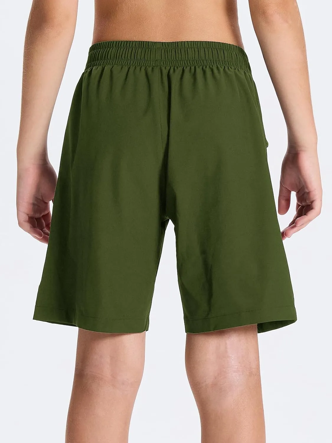 DEVOROPA Youth Boys Athletic Running Shorts Lightweight Quick Dry Sports Workout Gym Hiking Shorts Zip Pockets UPF 50 