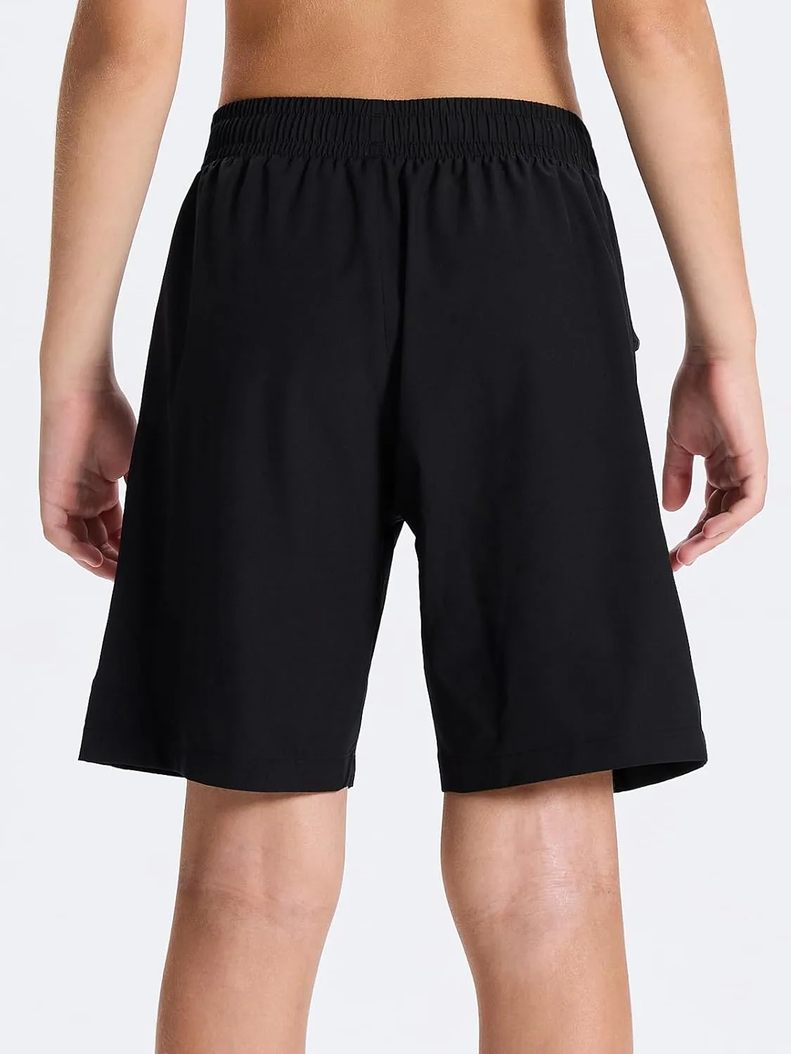 DEVOROPA Youth Boys Athletic Running Shorts Lightweight Quick Dry Sports Workout Gym Hiking Shorts Zip Pockets UPF 50 