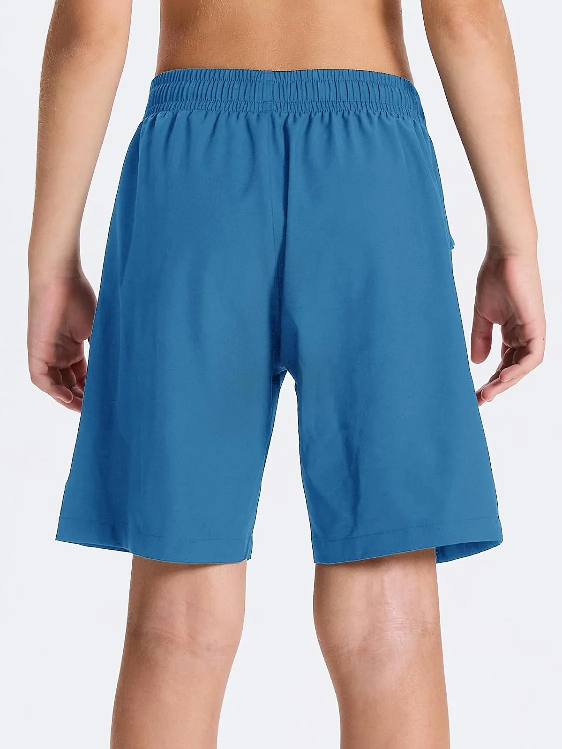 DEVOROPA Youth Boys Athletic Running Shorts Lightweight Quick Dry Sports Workout Gym Hiking Shorts Zip Pockets UPF 50 