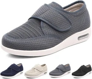 Diabetic Shoes for Women,Adjustable Lightweight Non-Slip Orthopedic Walking Shoes for Elderly Hammertoe Arthritis Swollen Feet