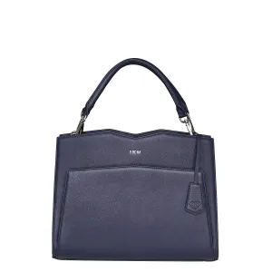 Diamond Edition Navy Leather Womens 14" Laptop Tote