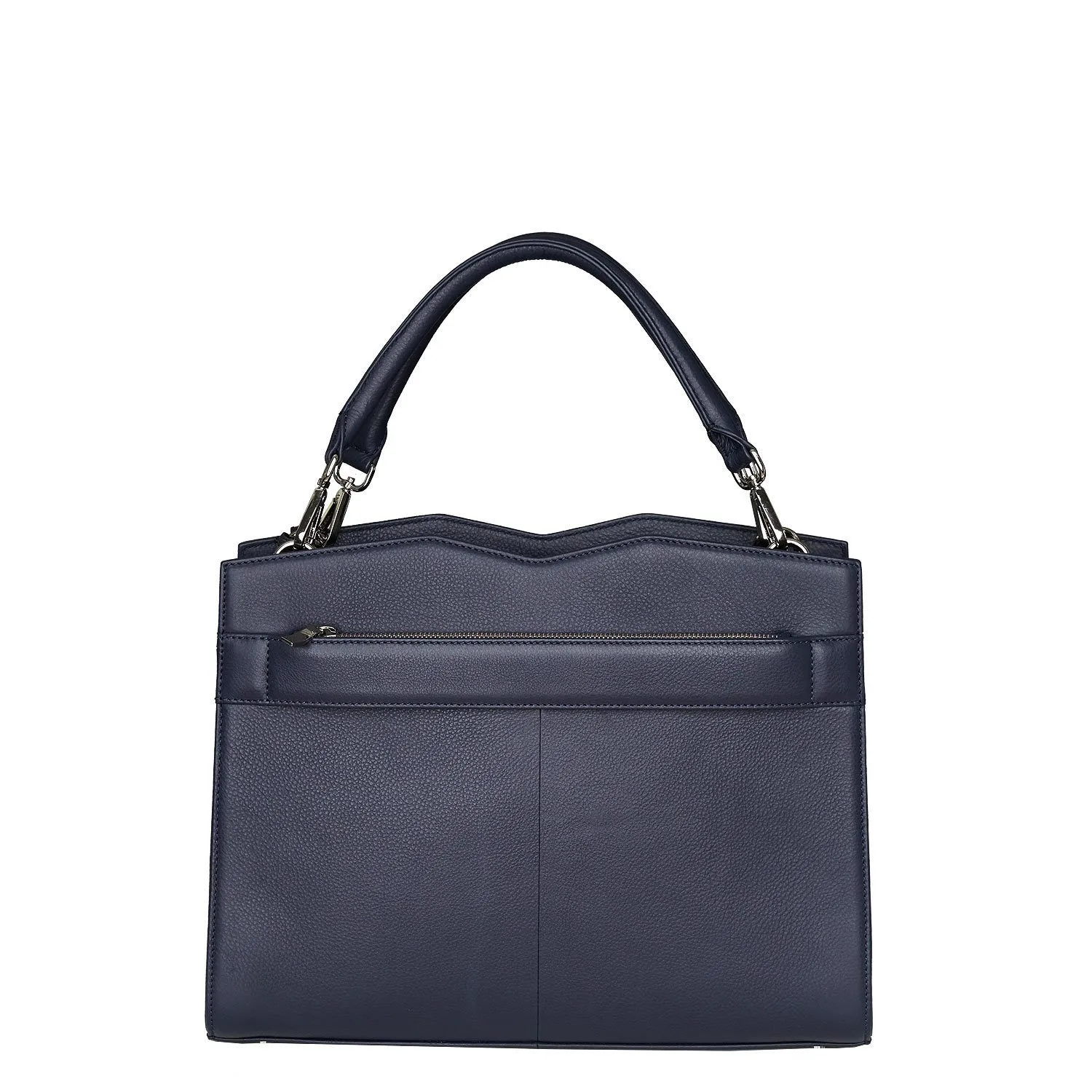 Diamond Edition Navy Leather Womens 14" Laptop Tote