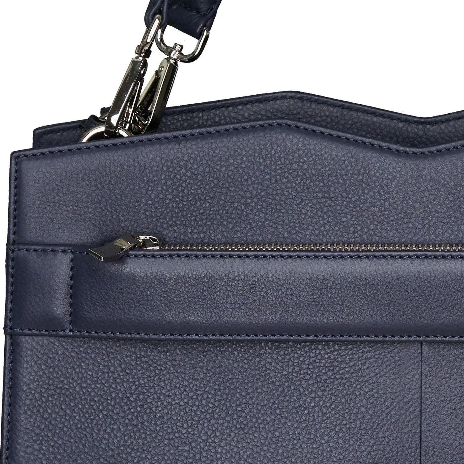 Diamond Edition Navy Leather Womens 14" Laptop Tote
