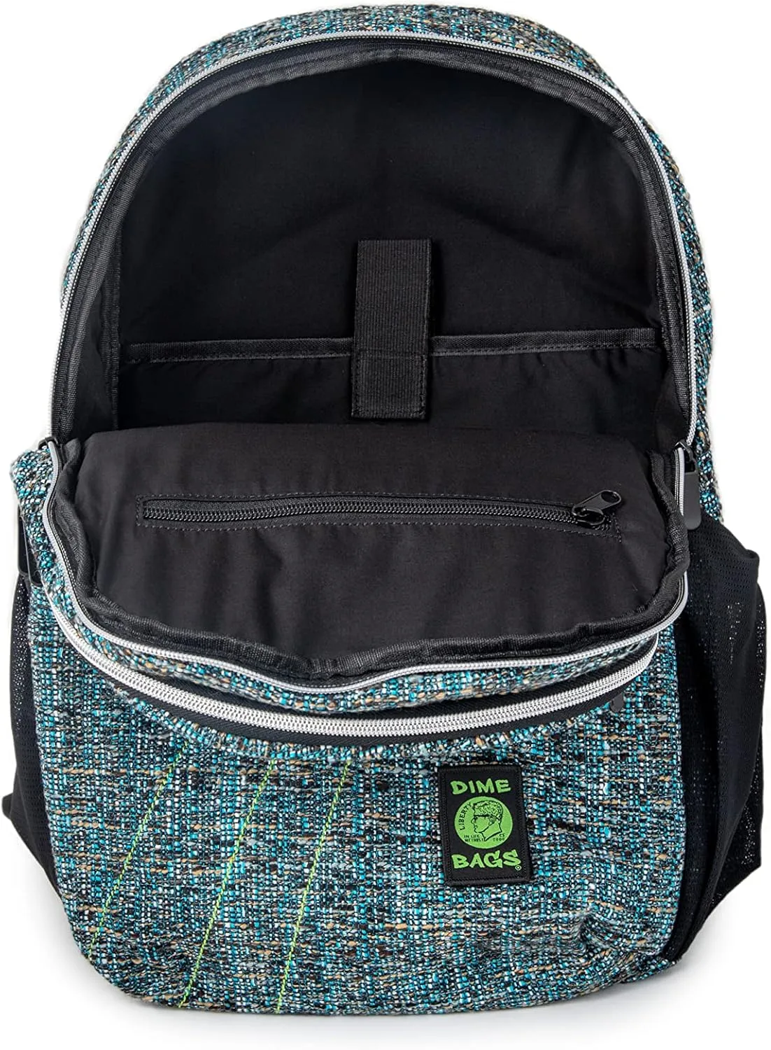 DIME BAGS City Dweller Casual Hemp Backpack with Padded Laptop Compartment and Water Bottle Holder ()