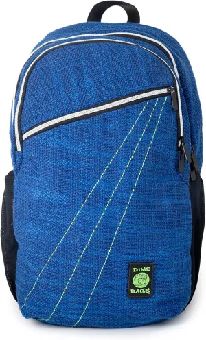 DIME BAGS City Dweller Casual Hemp Backpack with Padded Laptop Compartment and Water Bottle Holder (Midnight)