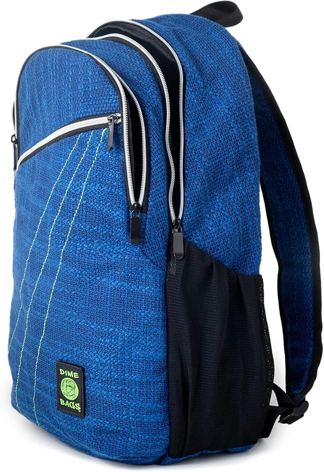 DIME BAGS City Dweller Casual Hemp Backpack with Padded Laptop Compartment and Water Bottle Holder (Midnight)