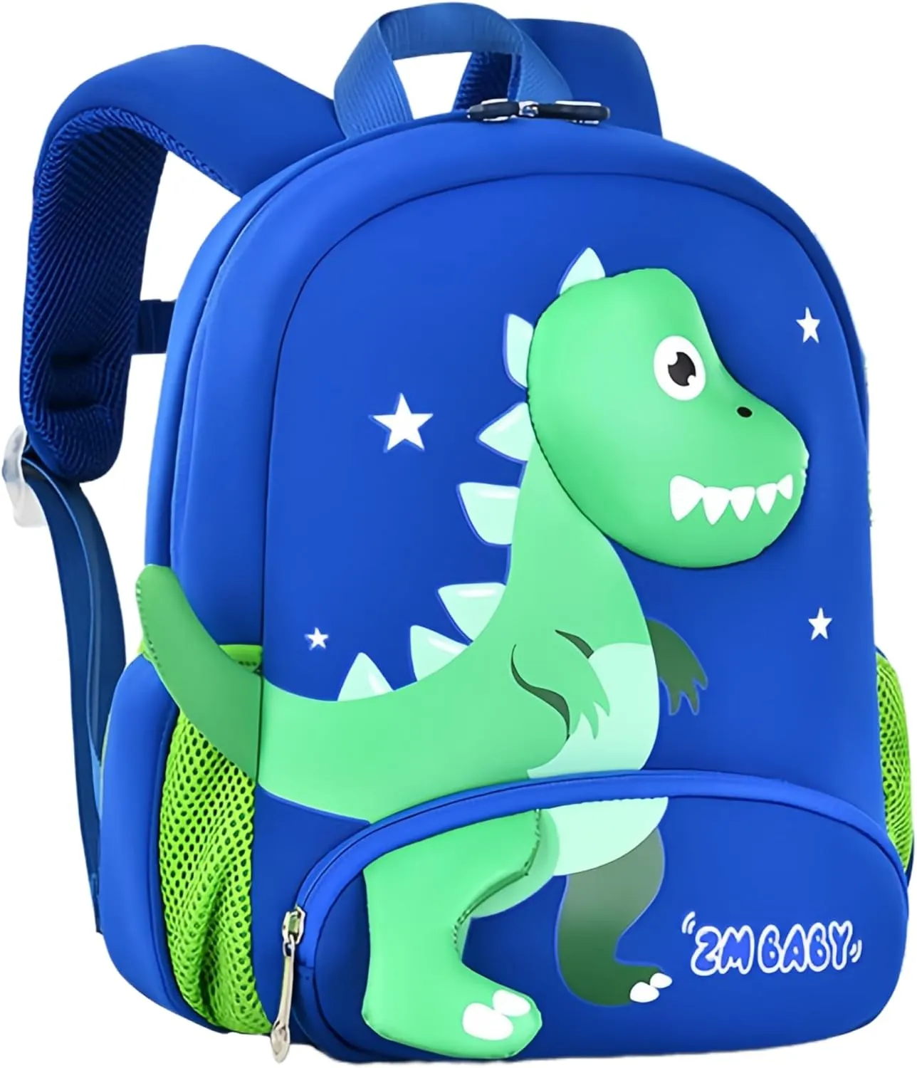 Dinosaur Boys Backpack for Toddler Kids, Anti-lost Bookbag for Toddler Boys Preschool Backpack, Fit A4 Folder, 02-Sky-blue Green