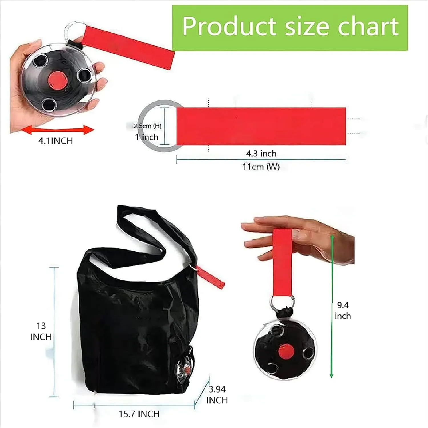 Disc Portable Bag,Mini Portable Folding Telescopic Shopping Bag,Multi-Functional Small Disc Rotating Storage Bag Can Be Recycled (C,2Pcs)