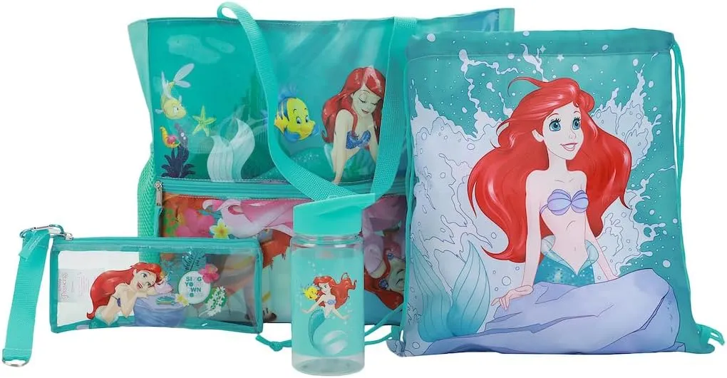 Disney The Little Mermaid 5-Piece Youth Beach Tote Set