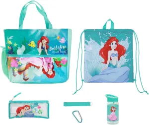 Disney The Little Mermaid 5-Piece Youth Beach Tote Set