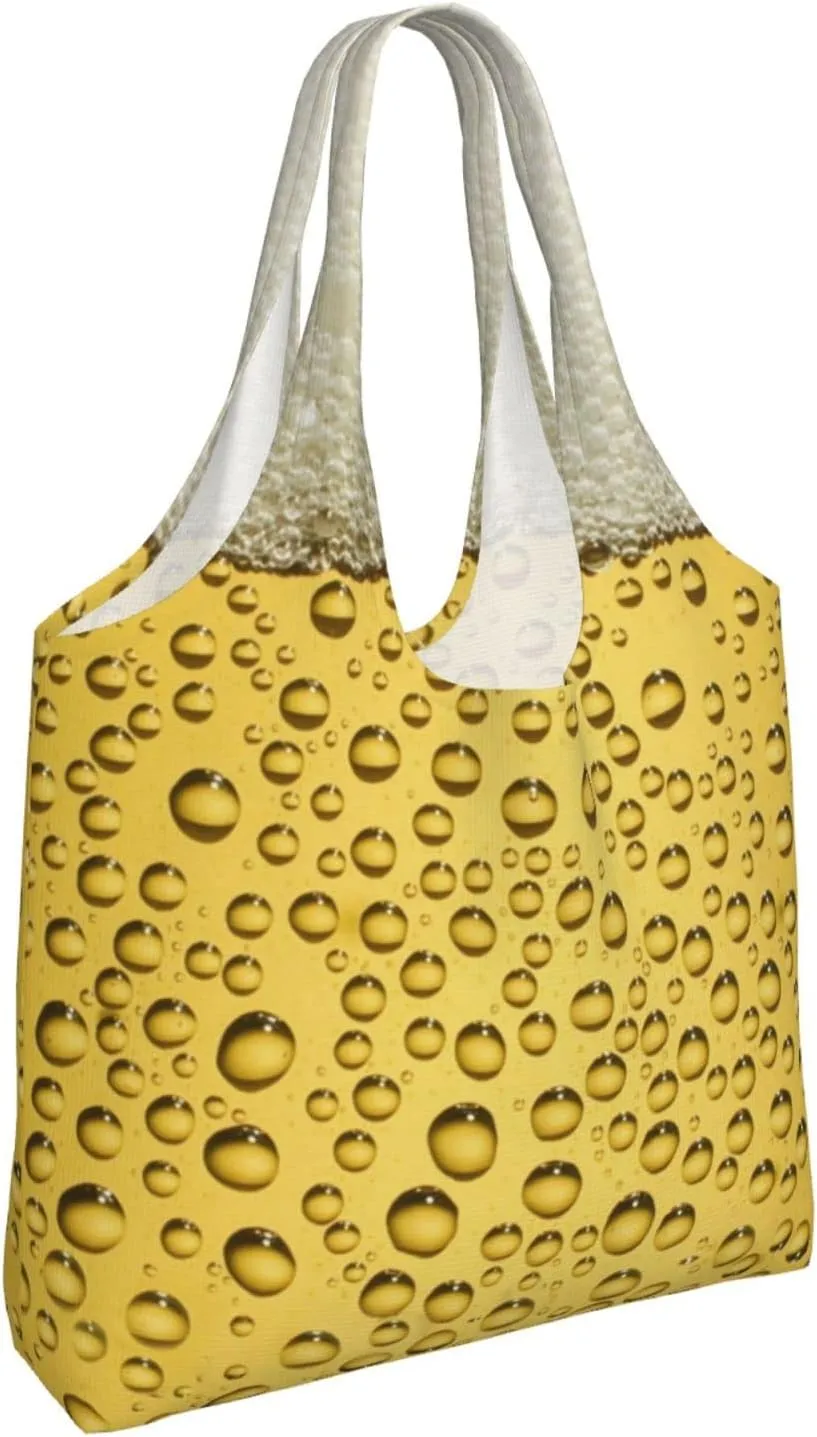 DKJlitter Fashion Canvas Tote Bag, Reusable Grocery Shopping Bag, Large capacity shopping bag Daily Utility Bag