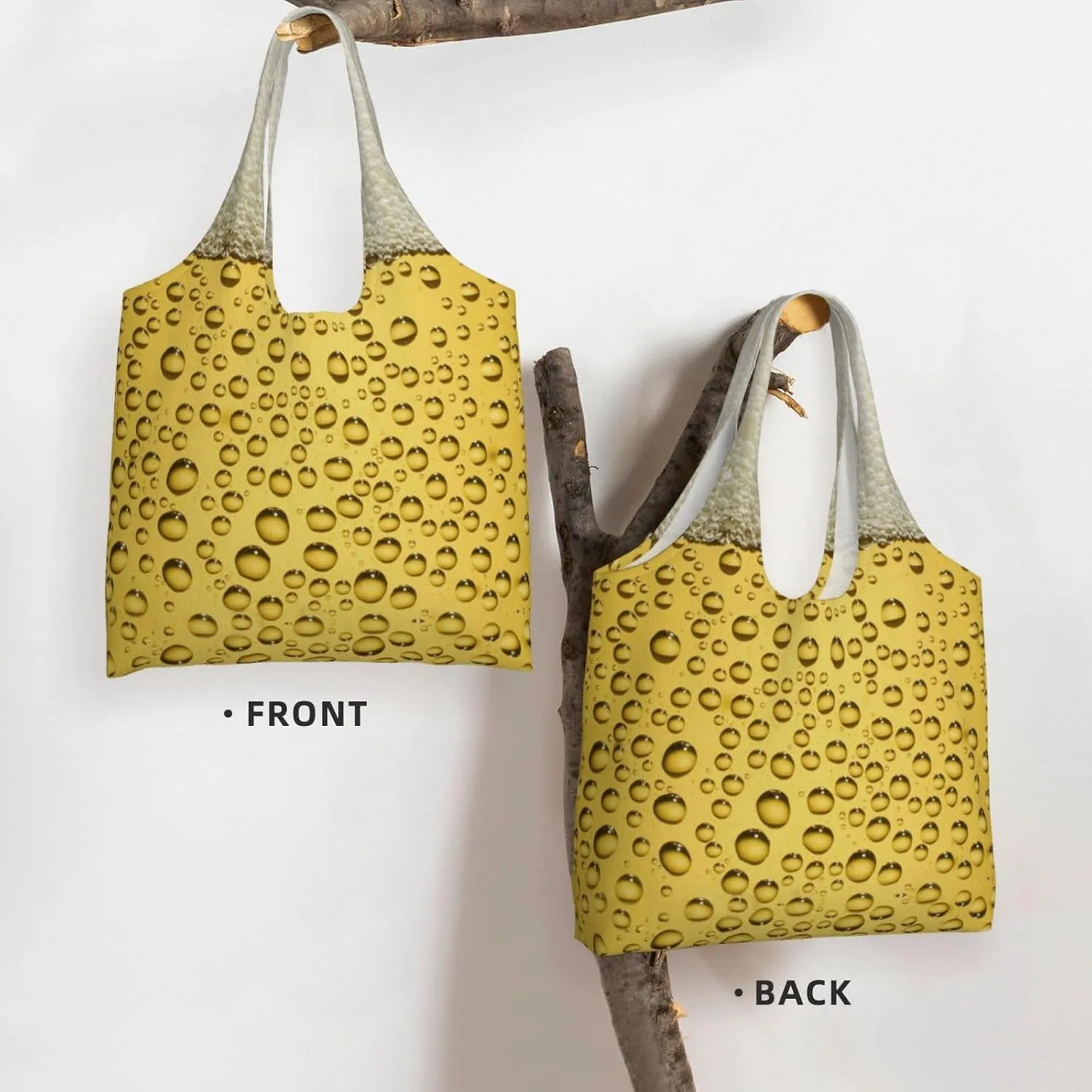 DKJlitter Fashion Canvas Tote Bag, Reusable Grocery Shopping Bag, Large capacity shopping bag Daily Utility Bag