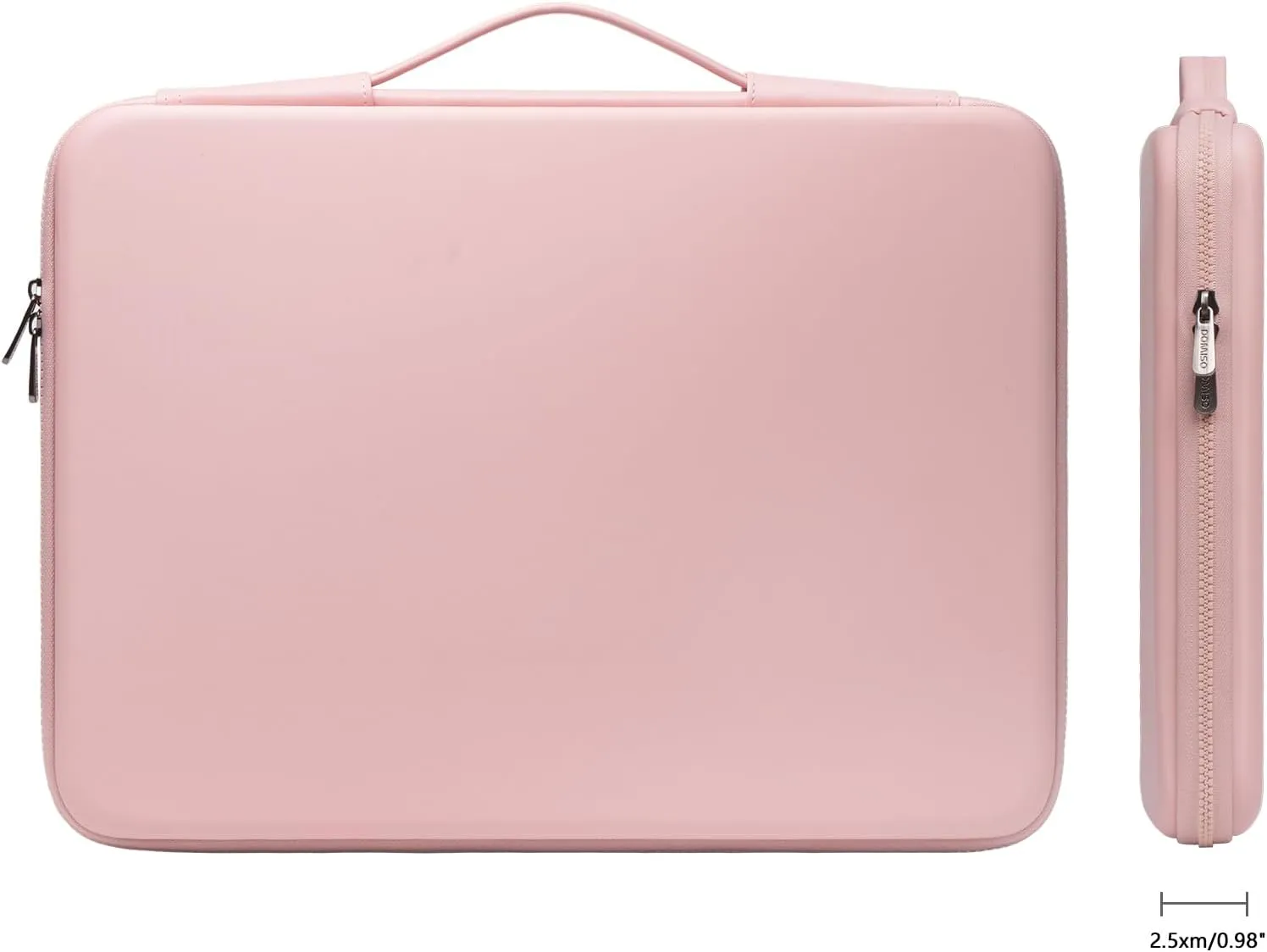 DOMISO 13.3 inch Laptop Sleeve with Handle Shockproof Computer Bag Waterproof EVA Protective Carrying Case for 13-13.3 inch Notebooks/13 MacBook Air/MacBook Pro Retina/Dell XPS 13/HP, Pink