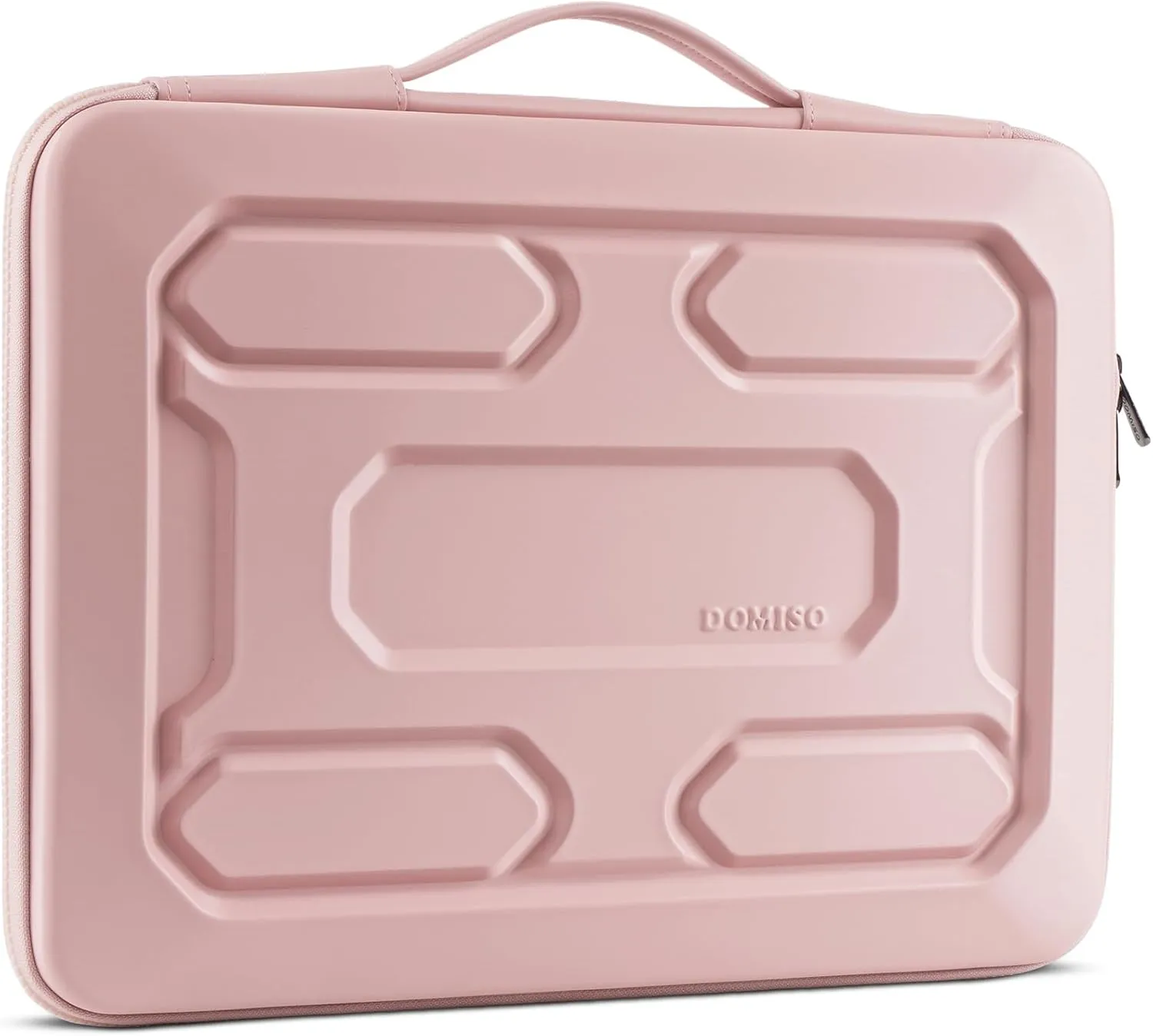 DOMISO 13.3 inch Laptop Sleeve with Handle Shockproof Computer Bag Waterproof EVA Protective Carrying Case for 13-13.3 inch Notebooks/13 MacBook Air/MacBook Pro Retina/Dell XPS 13/HP, Pink