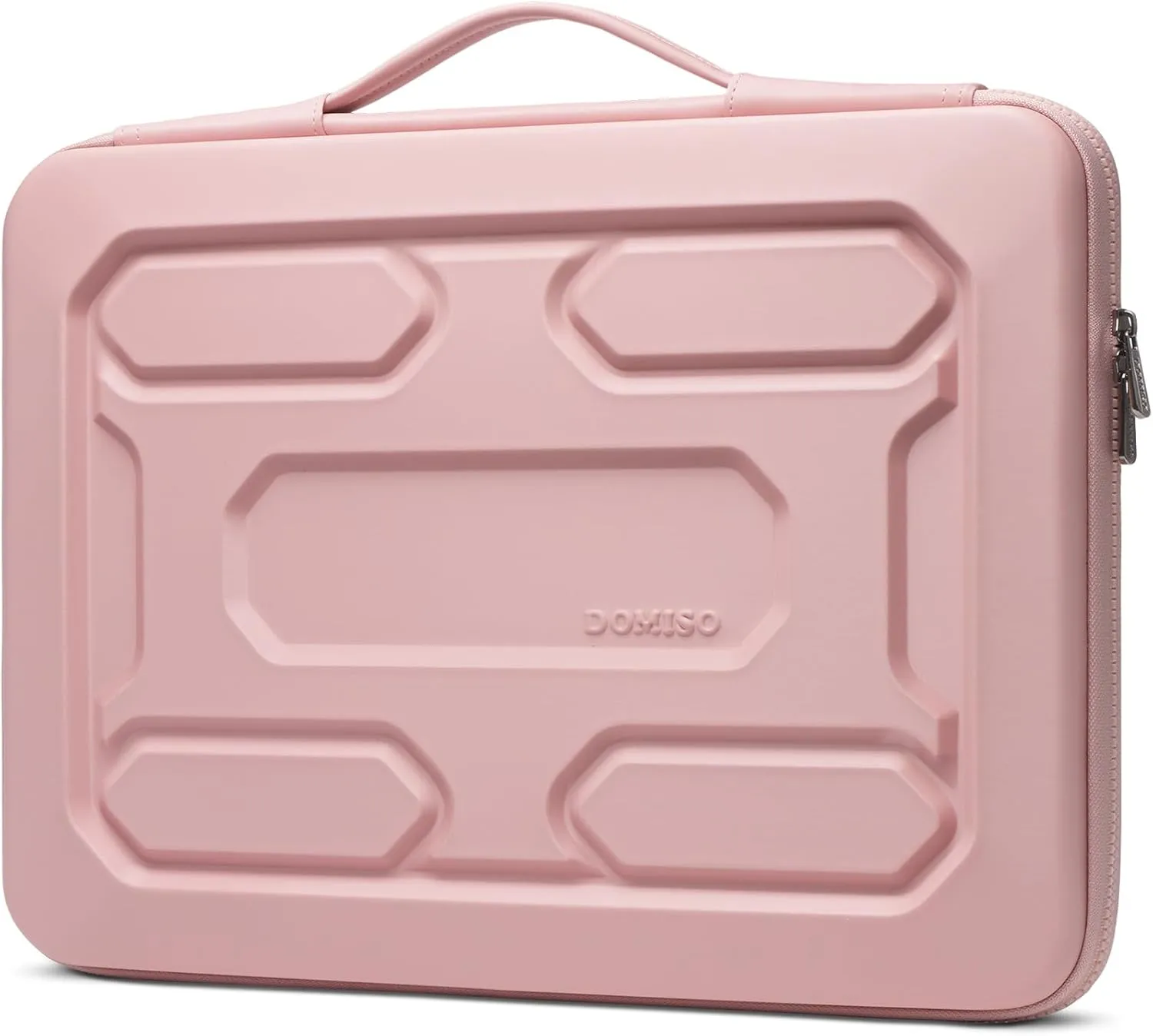 DOMISO 13.3 inch Laptop Sleeve with Handle Shockproof Computer Bag Waterproof EVA Protective Carrying Case for 13-13.3 inch Notebooks/13 MacBook Air/MacBook Pro Retina/Dell XPS 13/HP, Pink