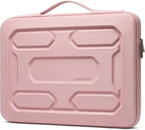 DOMISO 13.3 inch Laptop Sleeve with Handle Shockproof Computer Bag Waterproof EVA Protective Carrying Case for 13-13.3 inch Notebooks/13 MacBook Air/MacBook Pro Retina/Dell XPS 13/HP, Pink