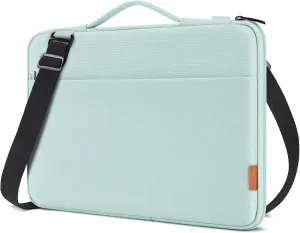 DOMISO 14 Inch Laptop Bag Cover Waterproof Shockproof Notebook Sleeve Case Shoulder Bag Protective Cover for 14" HP Stream 14 Pavilion 14/2017 ThinkPad X1 Yoga 710/14" ThinkPad A475,Mint Green
