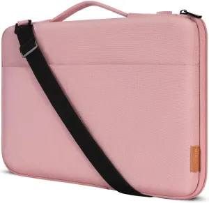 DOMISO 14 Inch Laptop Bag Cover Waterproof Shockproof Notebook Sleeve Case Shoulder Bag Protective Cover for 14" HP Stream 14 Pavilion 14/2017 ThinkPad X1 Yoga 710/14" ThinkPad A475,Pink