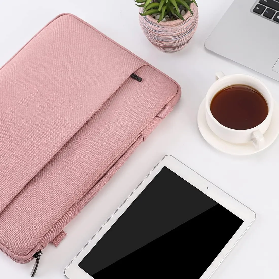 DOMISO 14 Inch Laptop Bag Cover Waterproof Shockproof Notebook Sleeve Case Shoulder Bag Protective Cover for 14" HP Stream 14 Pavilion 14/2017 ThinkPad X1 Yoga 710/14" ThinkPad A475,Pink