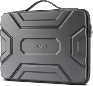 DOMISO 14 inch Laptop Sleeve with Handle Shockproof Computer Bag Waterproof EVA Protective Carrying Case for 14" HP Dell Asus Laptop, Dark Grey