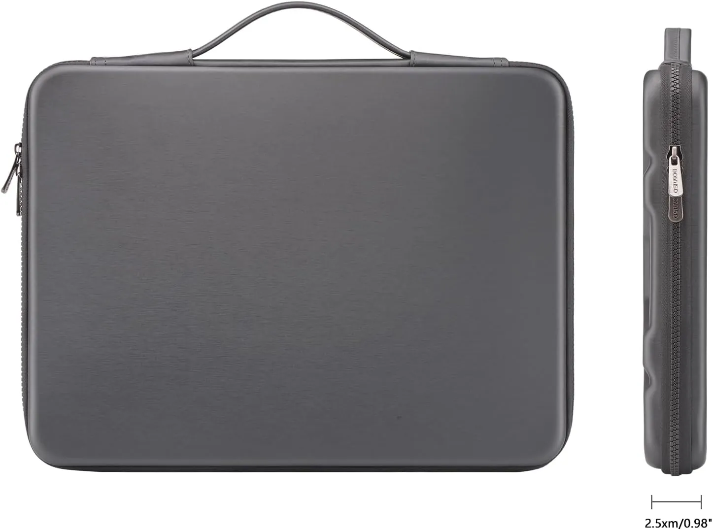 DOMISO 14 inch Laptop Sleeve with Handle Shockproof Computer Bag Waterproof EVA Protective Carrying Case for 14" HP Dell Asus Laptop, Dark Grey