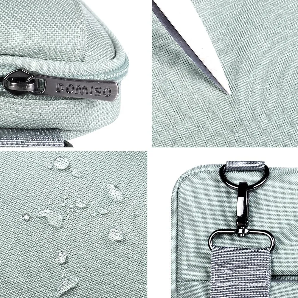 DOMISO 17-17.3 Inch Laptop Sleeve Bag Business Briefcase Messenger Bag Compatible with 17.3" Dell Computer/HP Pavilion 17/ProBook 470/MSI GS73VR Stealth PRO/LG Gram 17,Deep Mint Green