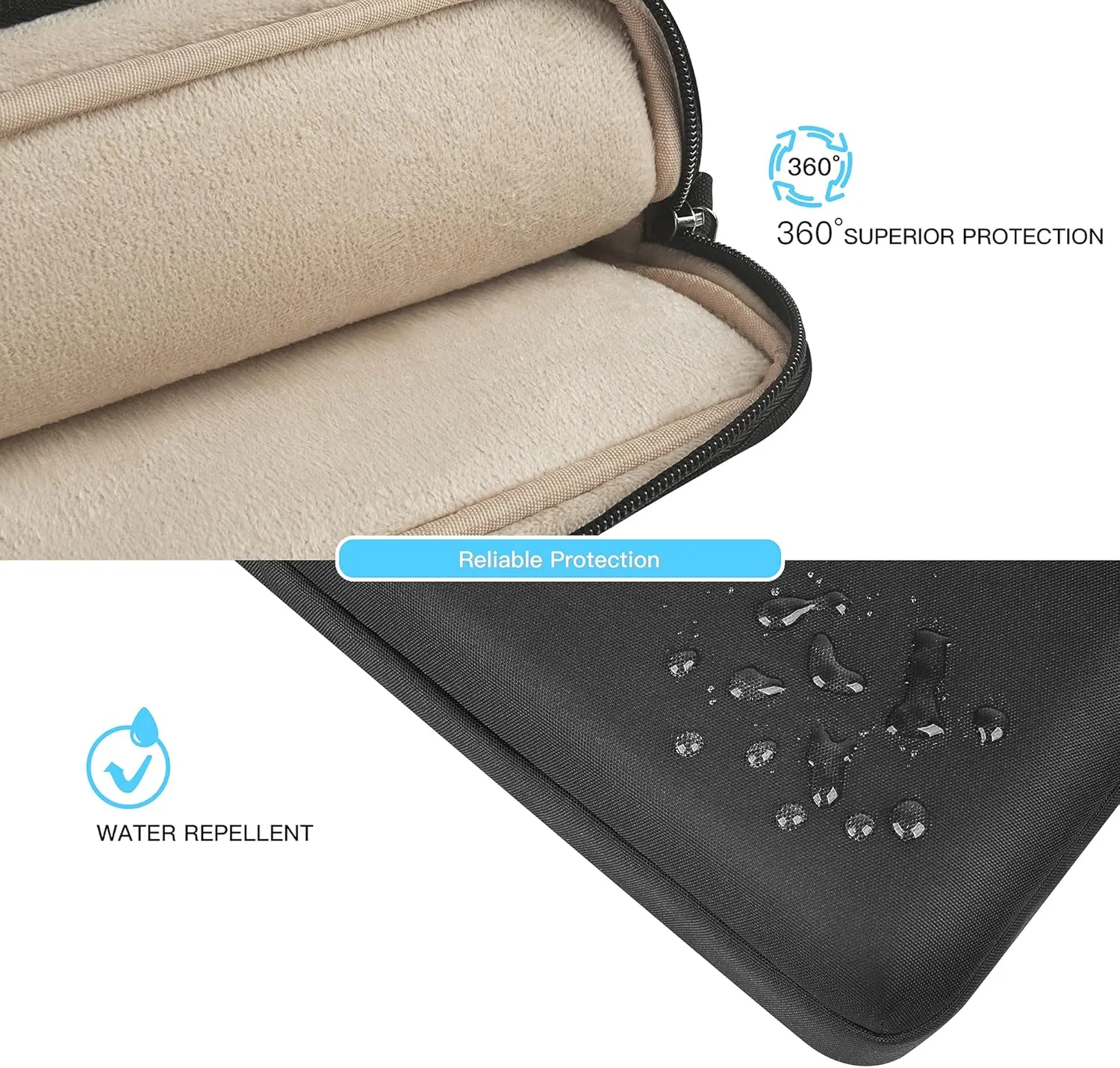 DOMISO 17 Inch Shockproof Laptop Sleeve Business Briefcase Waterproof Messenger Shoulder Bag for 17"-17.3" Notebooks/Dell/Acer/HP/MSI, Black