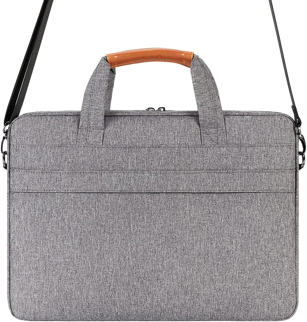 DOMISO 17.3 inch Laptop Shoulder Bag Case Water Resistant Messenger Bag Handbag Business Briefcase for 17.3" Notebook/Apple/Lenovo/Microsoft/HP/Dell/Huawei/Samsung,Grey