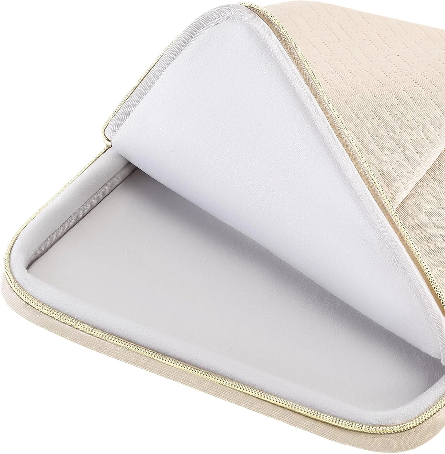 DOMISO Laptop Sleeve Case 16 inch Waterproof Shockproof Computer Carrying Handbag with Handle and Small Accessory Bag Compatible with 16 inch HP Dell Aspire Notebook,Beige