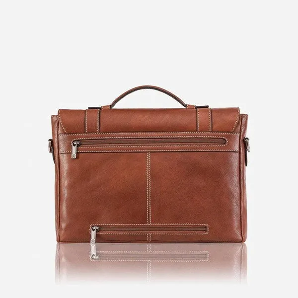 DOUBLE BUCKLE LAPTOP BRIEFCASE