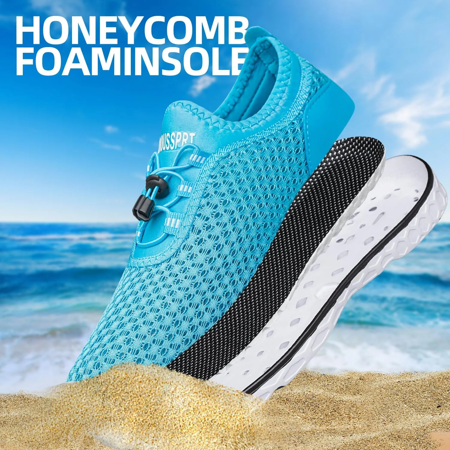 DOUSSPRT Women's Water Shoes Quick Drying Sports Aqua Shoes