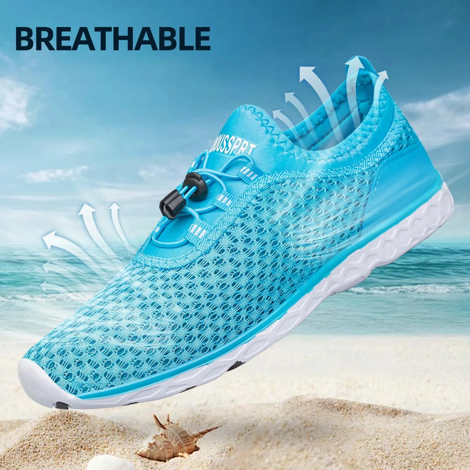 DOUSSPRT Women's Water Shoes Quick Drying Sports Aqua Shoes