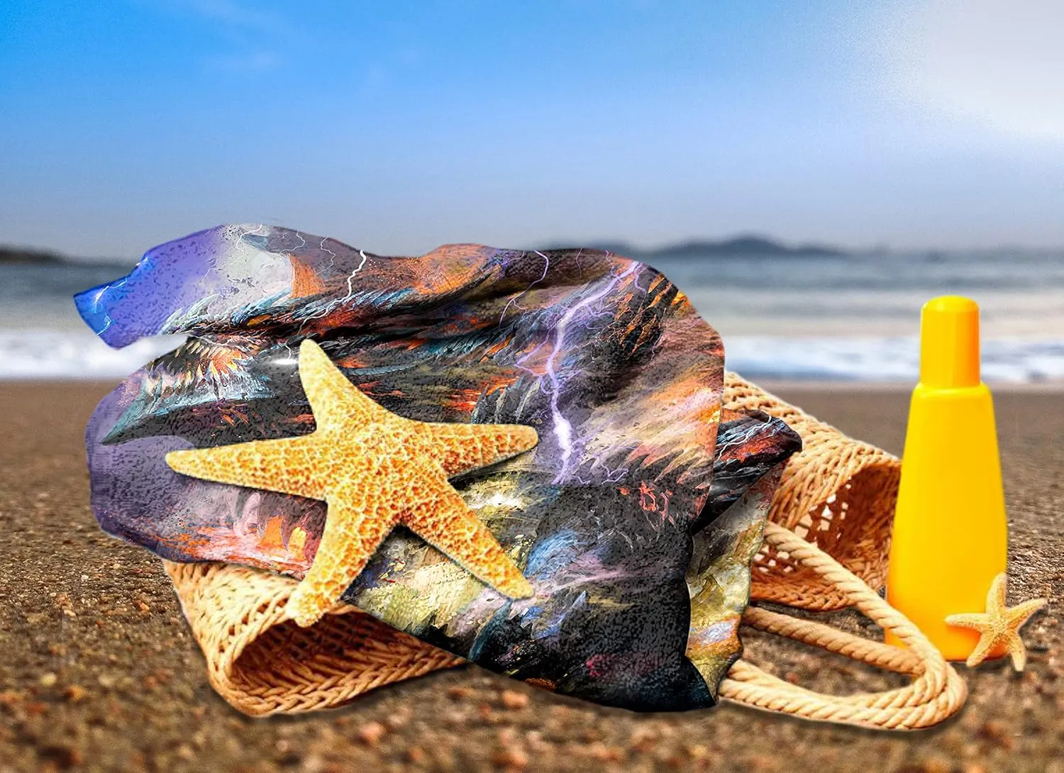 Dragon Beach Towel 30" x 60" Microfiber Sand Free Quick Dry Travel for Adults Teen Children (Dragon Attack)