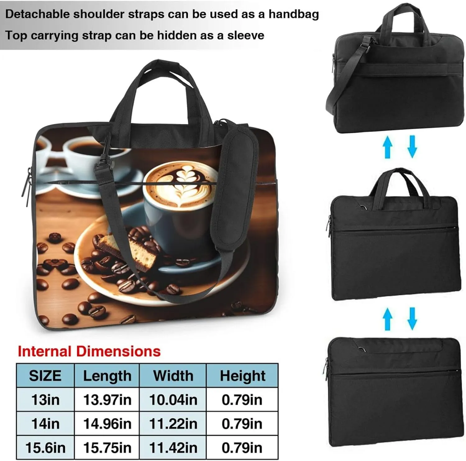 Dreamlike Purple Butterfly Print Notebook Computer Protective Carrying Cover With Pocket,13 Inch Laptop Shoulder Bag