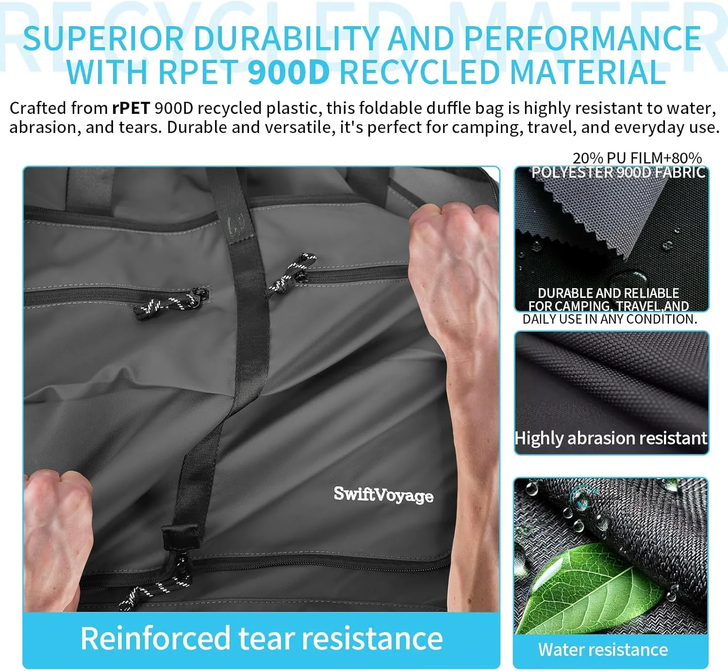 Duffle Bag Gym Bag for Women Foldie Travel Bag Expandable Duffle Bag for Travel Duffle Bag for Men Travel Duffel Bags Mens Travel Bag Foldable Heavy Duty Large Sports Camping Foldable Luggage Bag 60L