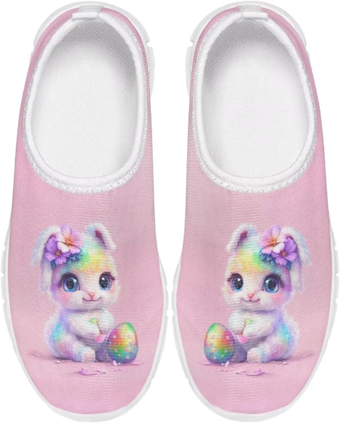 Easter Bunny Shoes for Girls Slip On Sneakers Cute Kids Gym Shoes