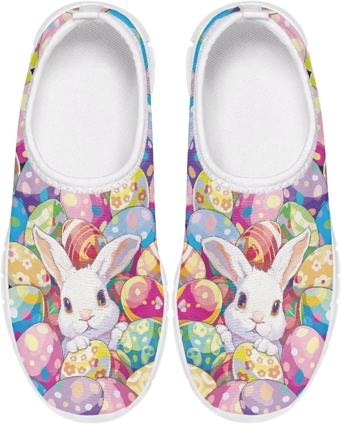 Easter Bunny Shoes for Girls Slip On Sneakers Cute Kids Gym Shoes