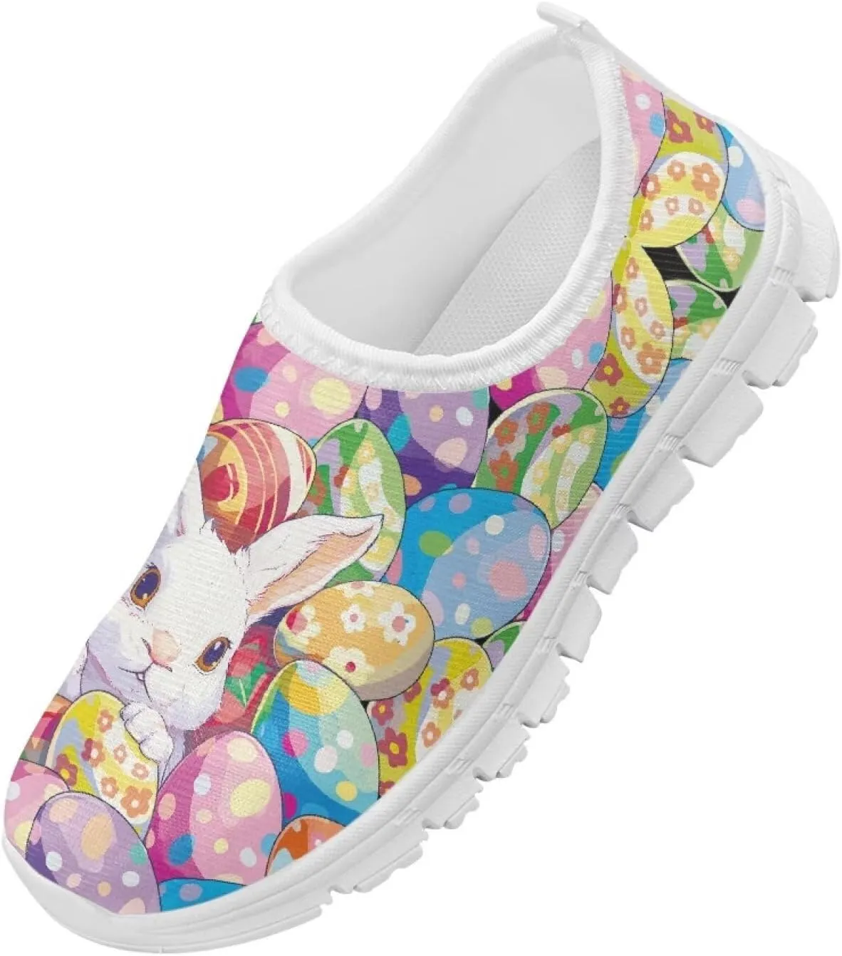 Easter Bunny Shoes for Girls Slip On Sneakers Cute Kids Gym Shoes