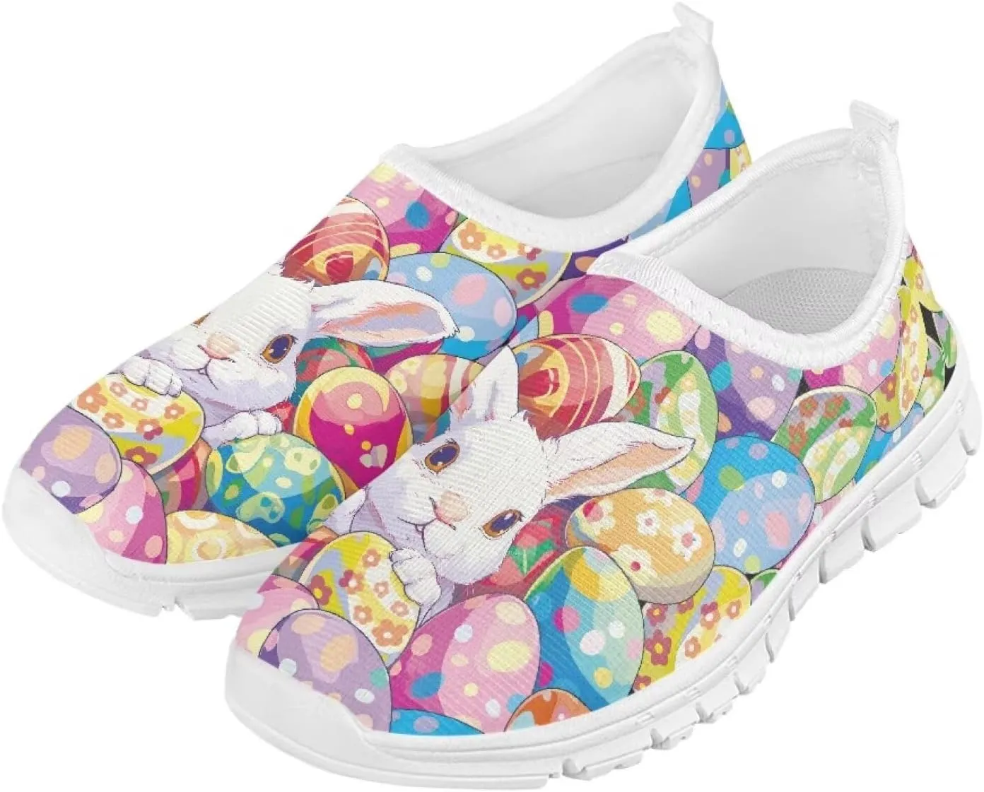 Easter Bunny Shoes for Girls Slip On Sneakers Cute Kids Gym Shoes