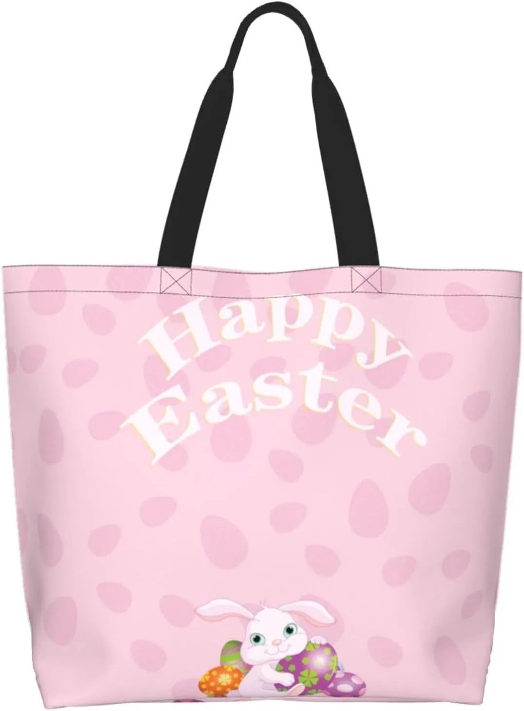 Easter Grocery Bag Happy Easter Shopping Bag Easter Egg Handbag Bags Easter Tote Bag for Outdoor