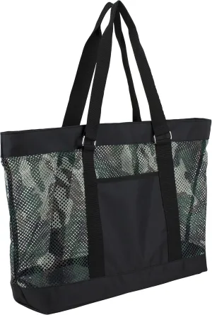 Eastsport Mesh Tote Waterproof Beach Bag for Shopping Vacation Swimming Family Travel Essentials