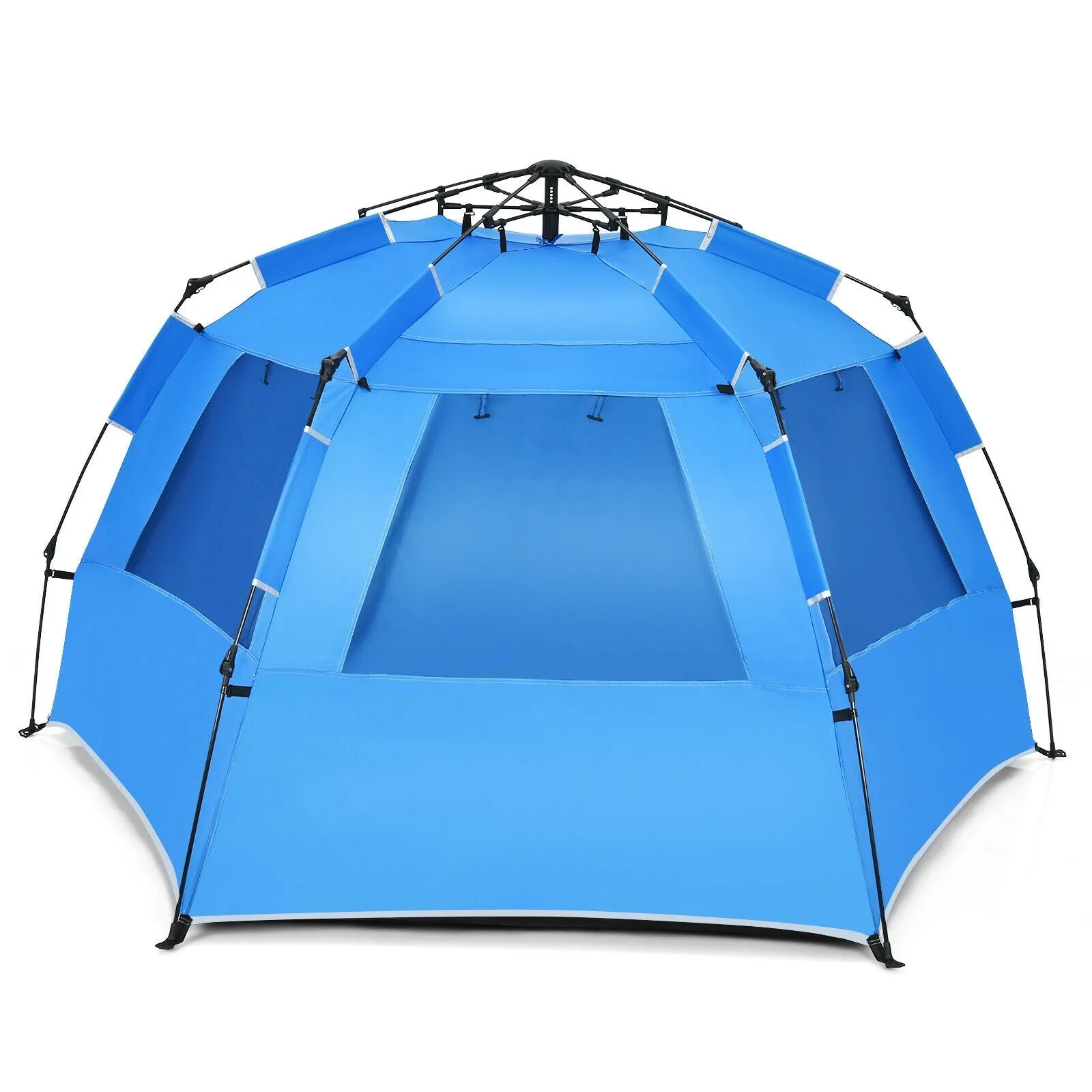 Easy Pop Up Beach Tent UPF 50  Portable Sun Shelter-Blue for 3-4 Person