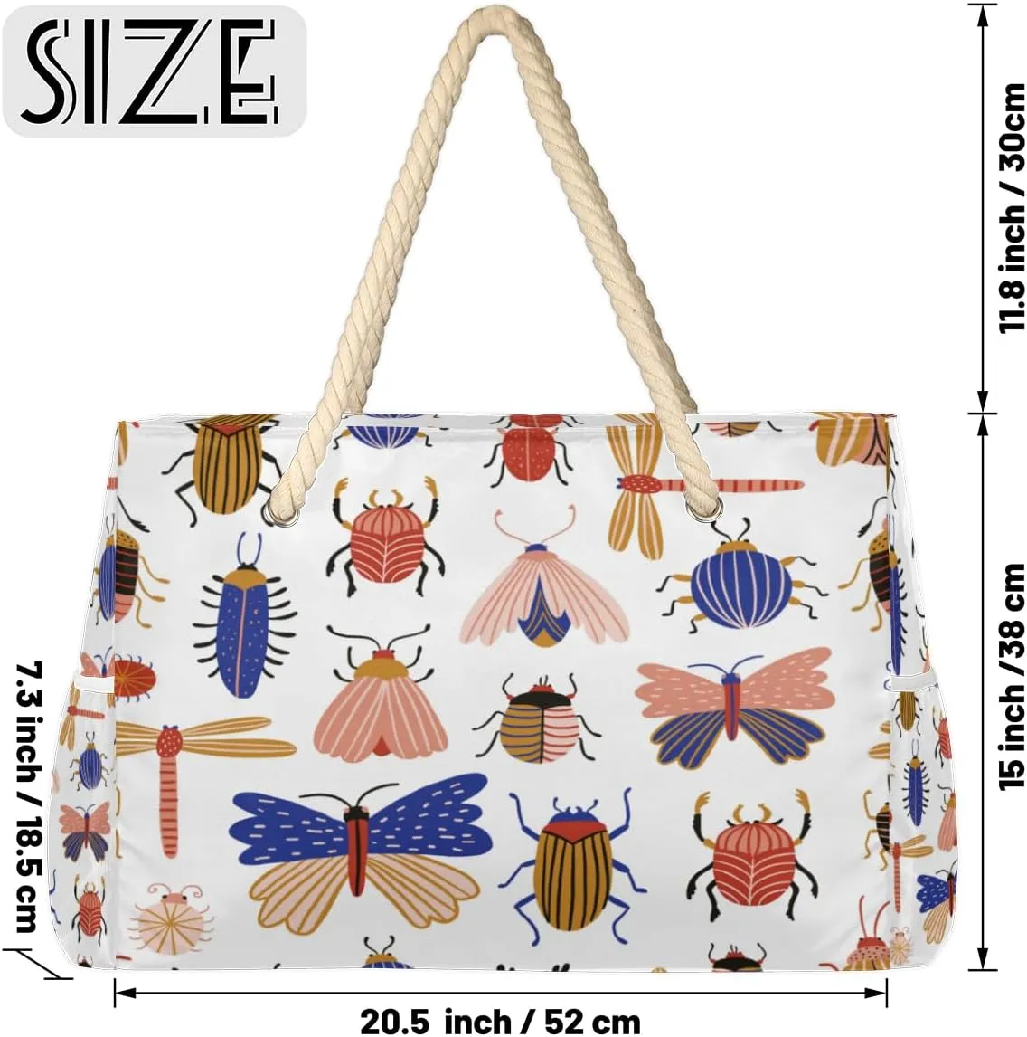 Elegant Flamingo Beach Bags for Women Large Beach Tote with Zipper Waterproof Travel Sandproof Shoulder Pool Bag