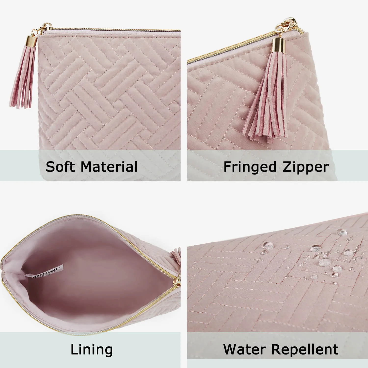 Elegant Roomy Makeup Bags